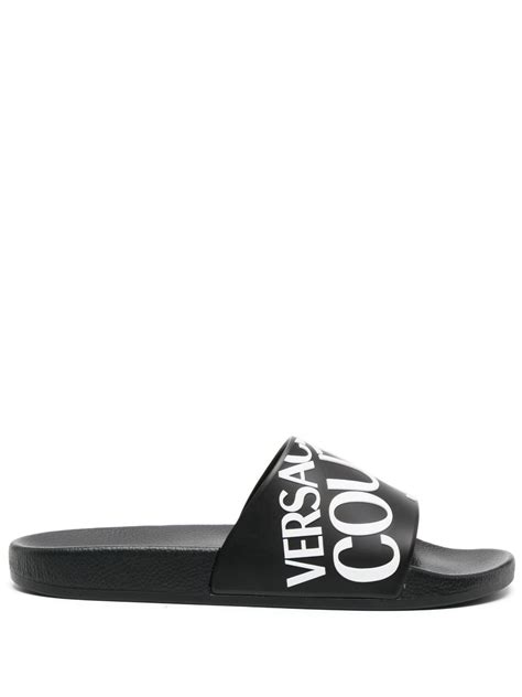 versace jeans slider neri|versace slip on slides.